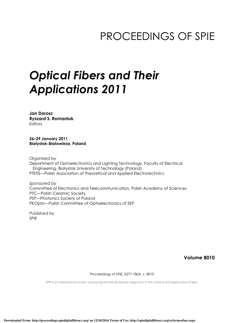 research paper on optical fiber