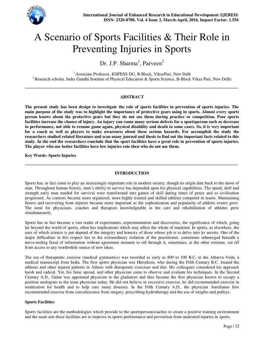 sports injury essay