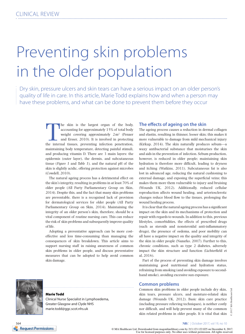 PDF) Preventing skin problems in the older population