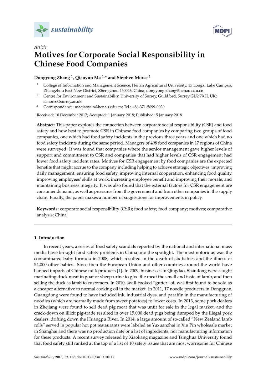 research paper on corporate social responsibility and sustainability