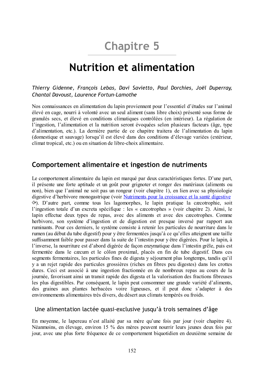 (PDF) Nutrition et Alimentation