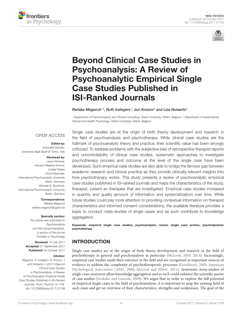 case studies in clinical psychology research