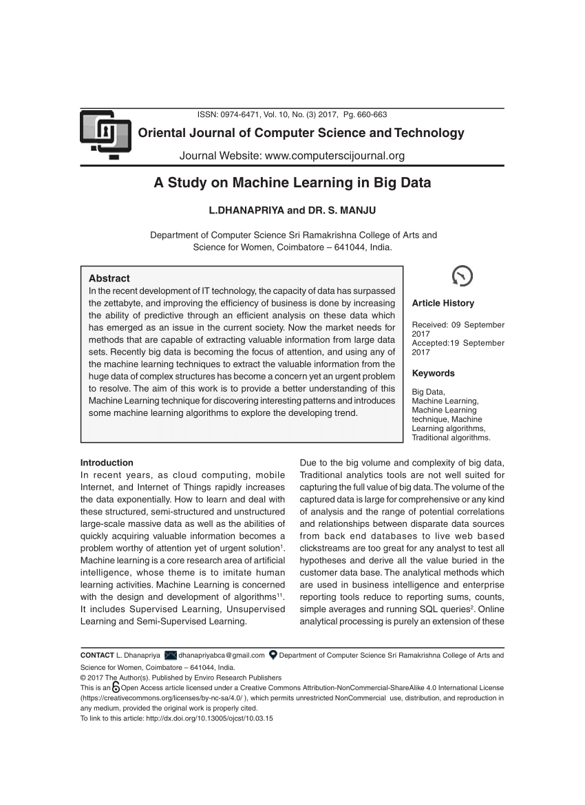 machine learning big data thesis