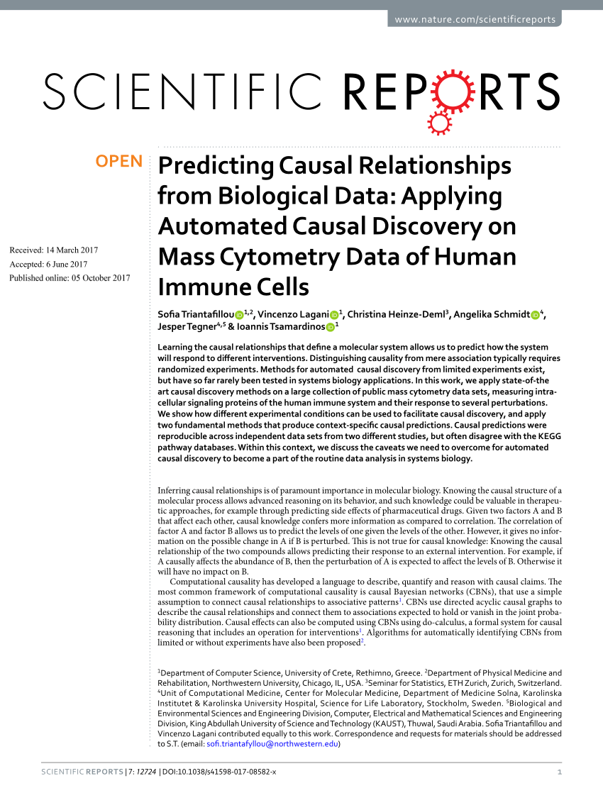Causal Relationships Biological Data: Applying Automated Causal Discovery on Mass Cytometry Data of Human Immune Cells