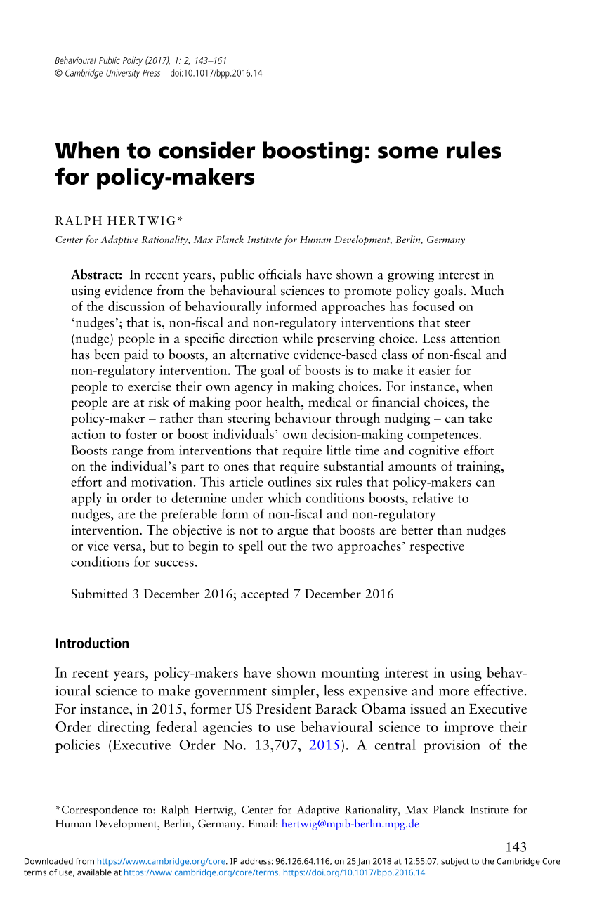 policy makers research paper