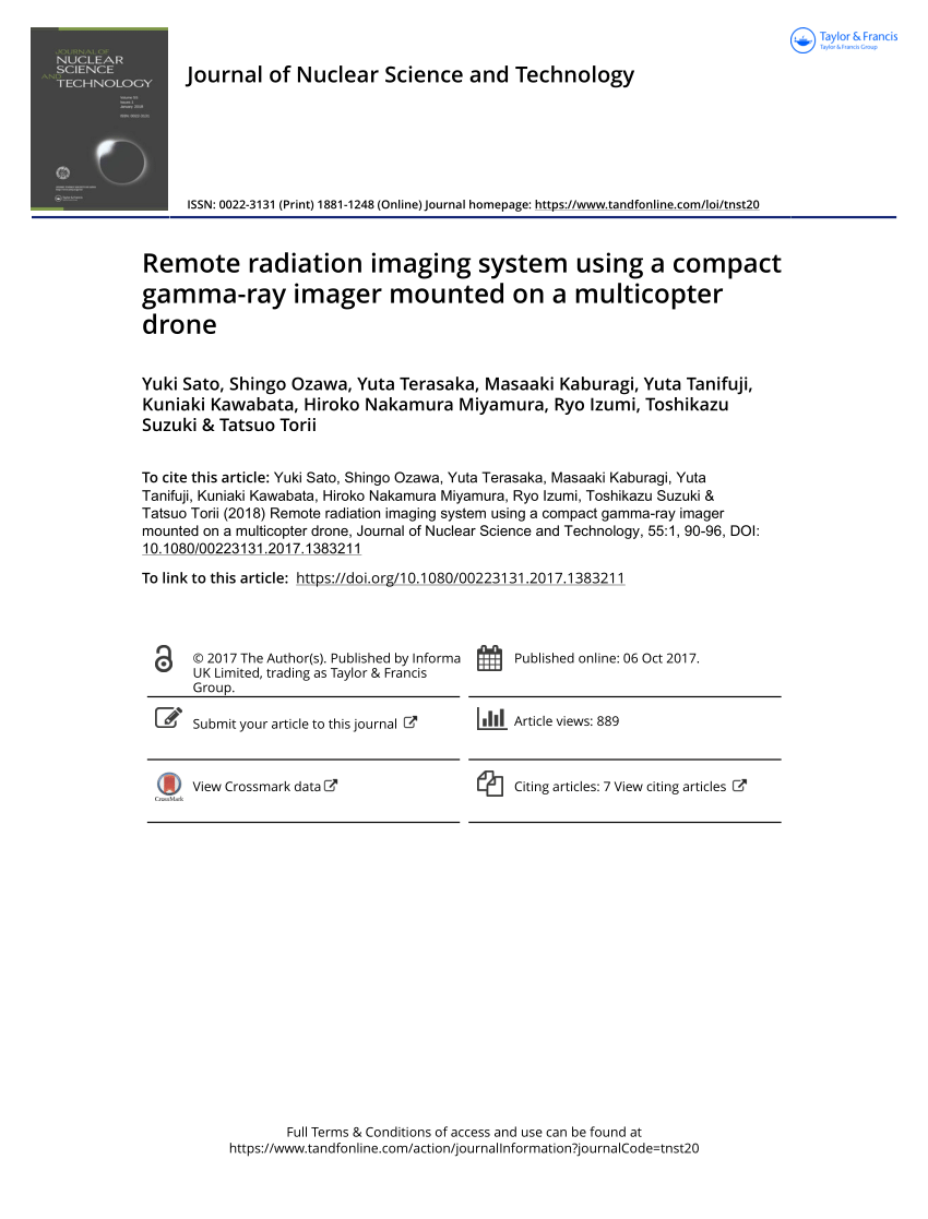 Pdf Remote Radiation Imaging System Using A Compact Gamma Ray Imager Mounted On A Multicopter Drone