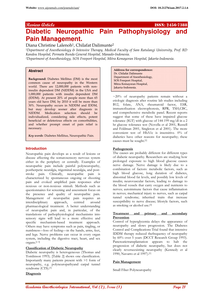 pathophysiology of diabetic neuropathy pdf