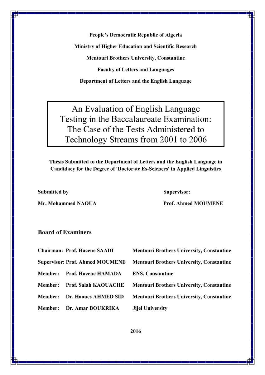 language thesis pdf