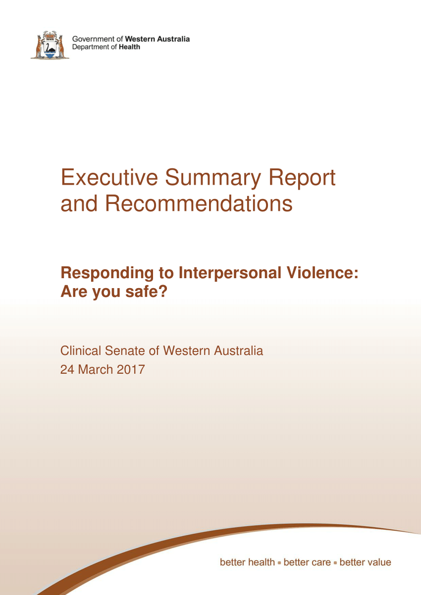 PDF) Executive Summary Report and Recommendations Responding to ...