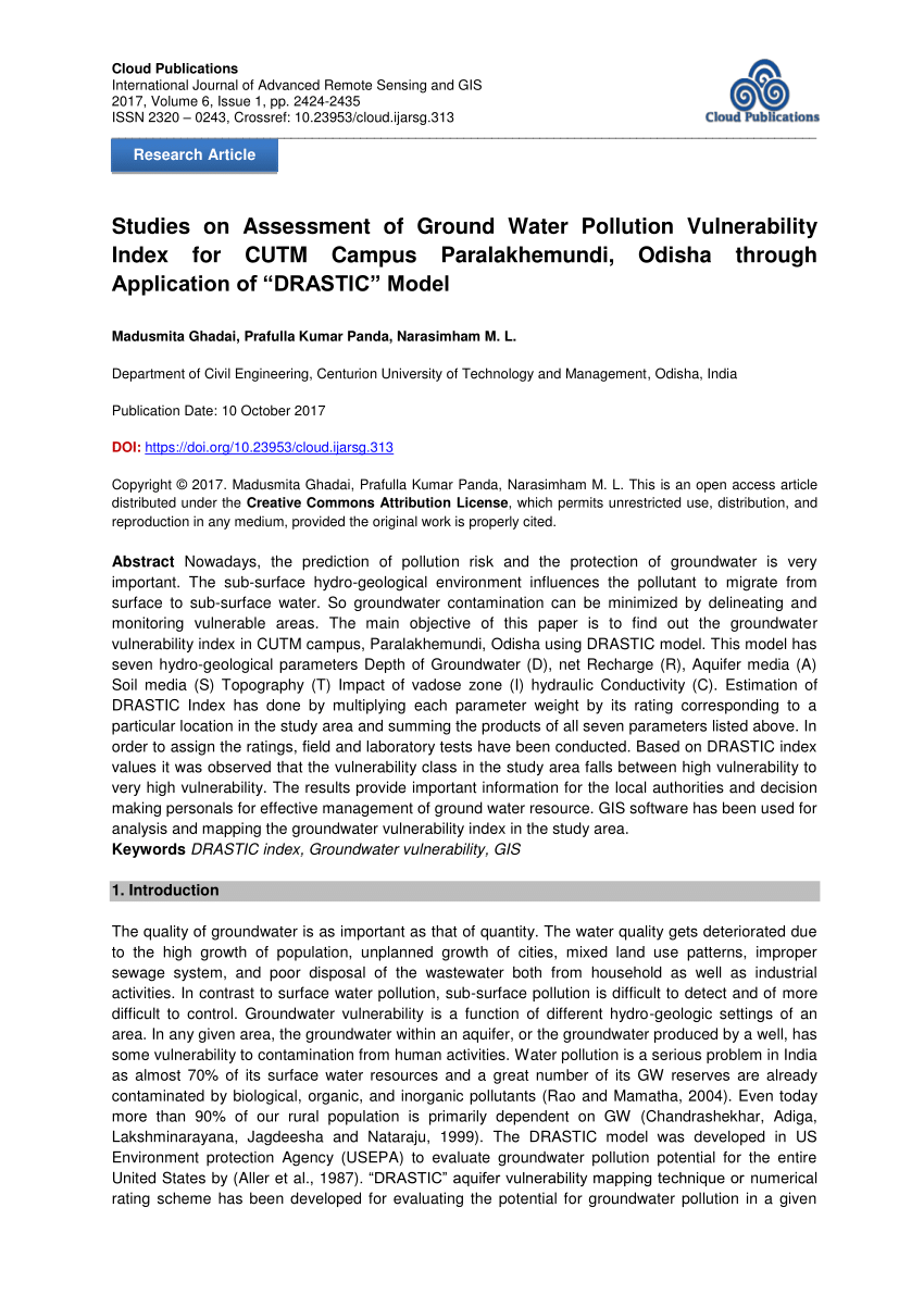 case study on water pollution in odisha