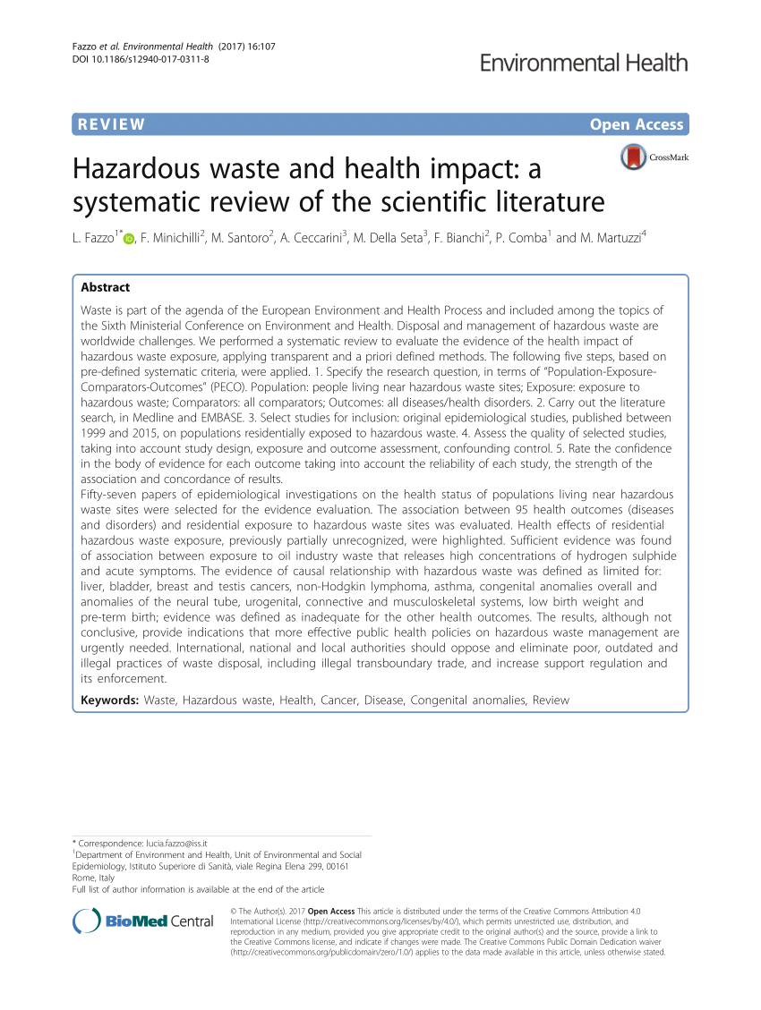 research paper about hazardous waste