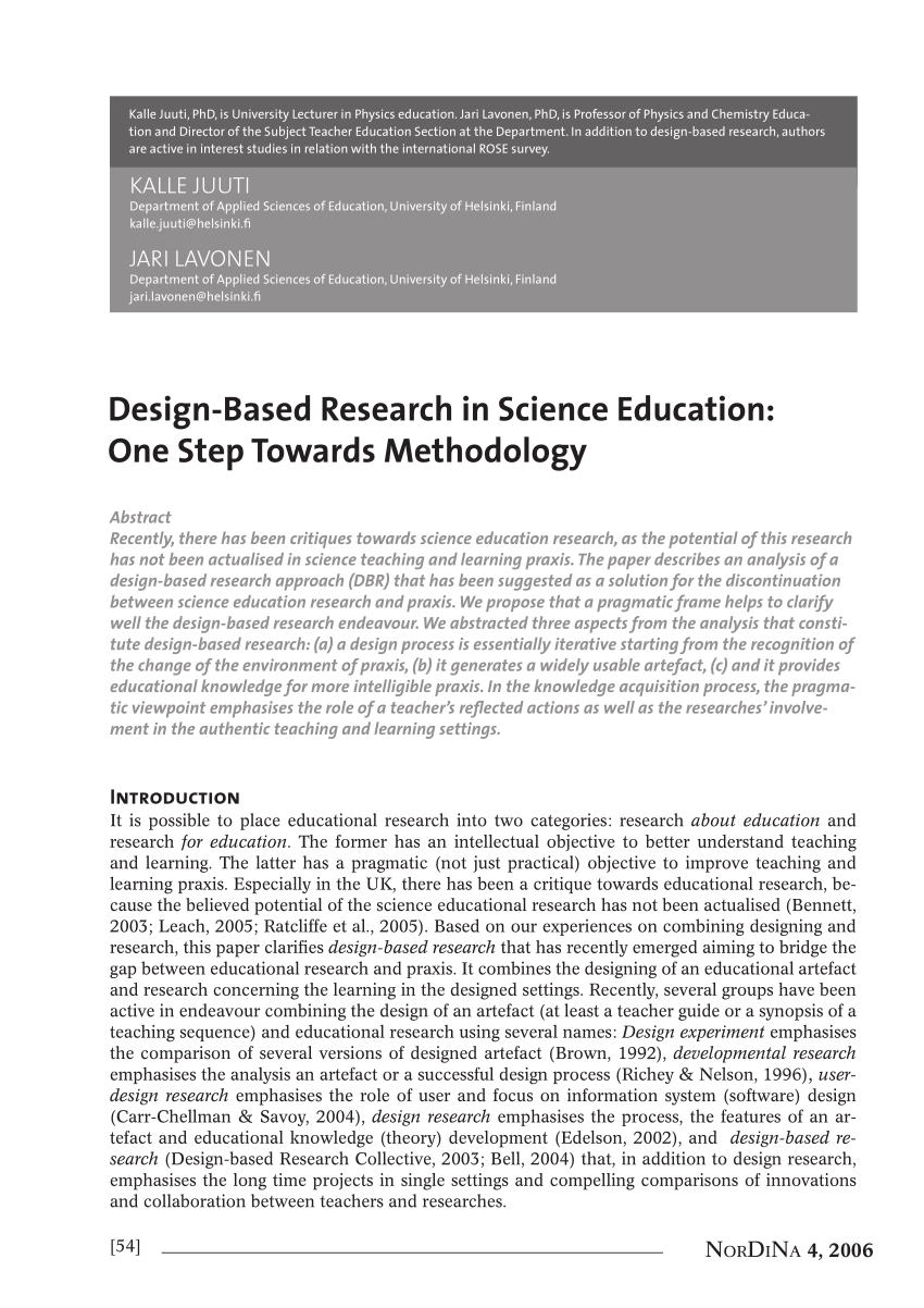 research topics in science education pdf