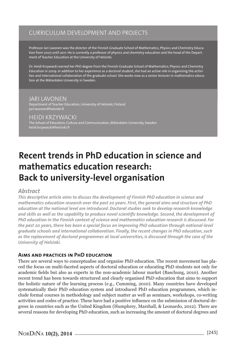 trends in science education research