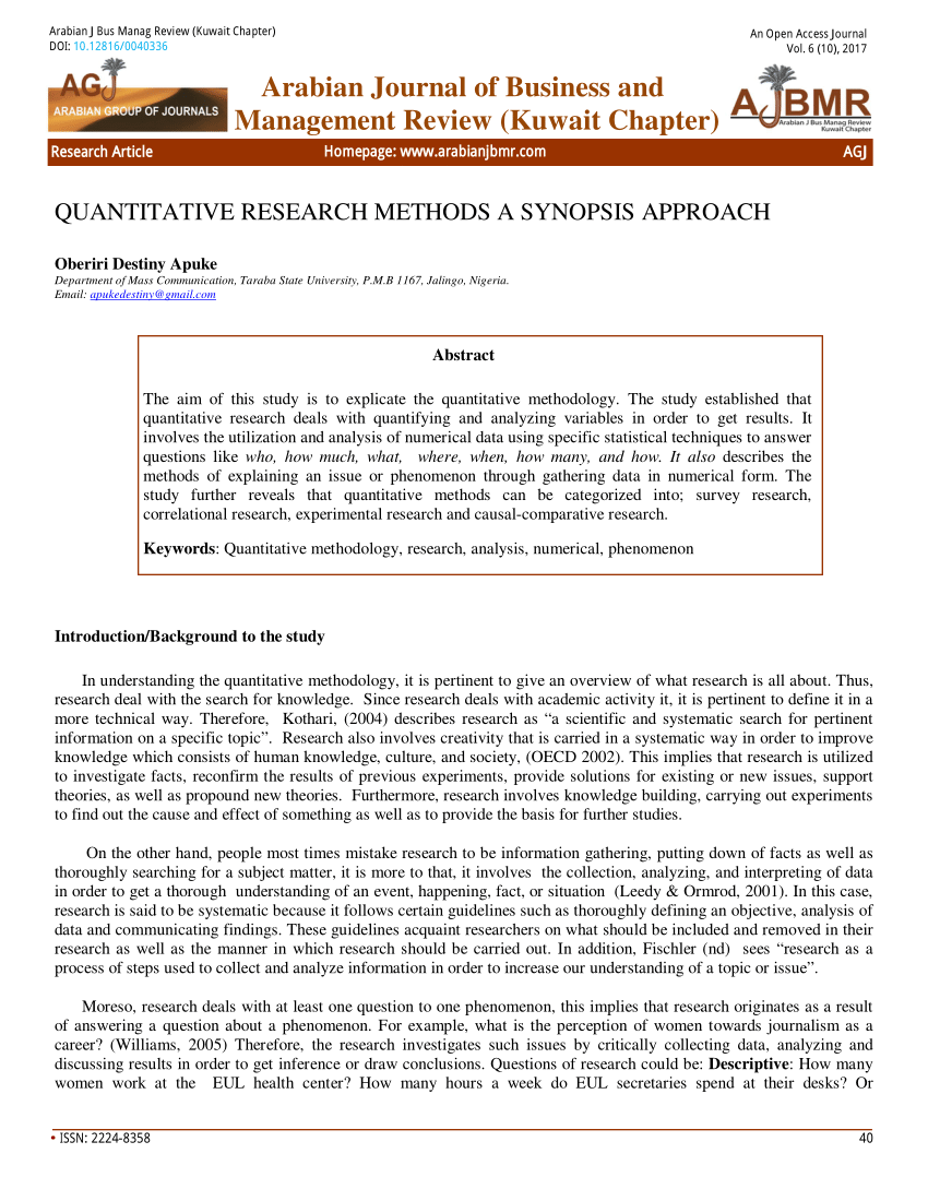 10+ Quantitative Research Examples - PDF | Examples