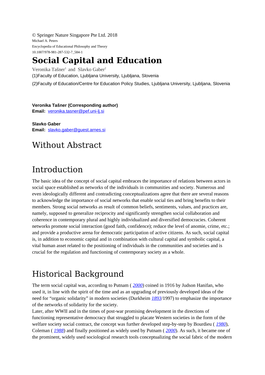 social capital dissertation