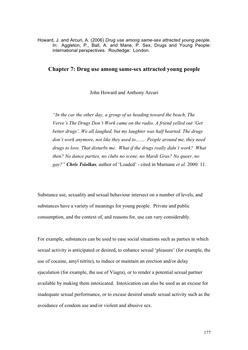 PDF) Drug use among same-sex attracted young people