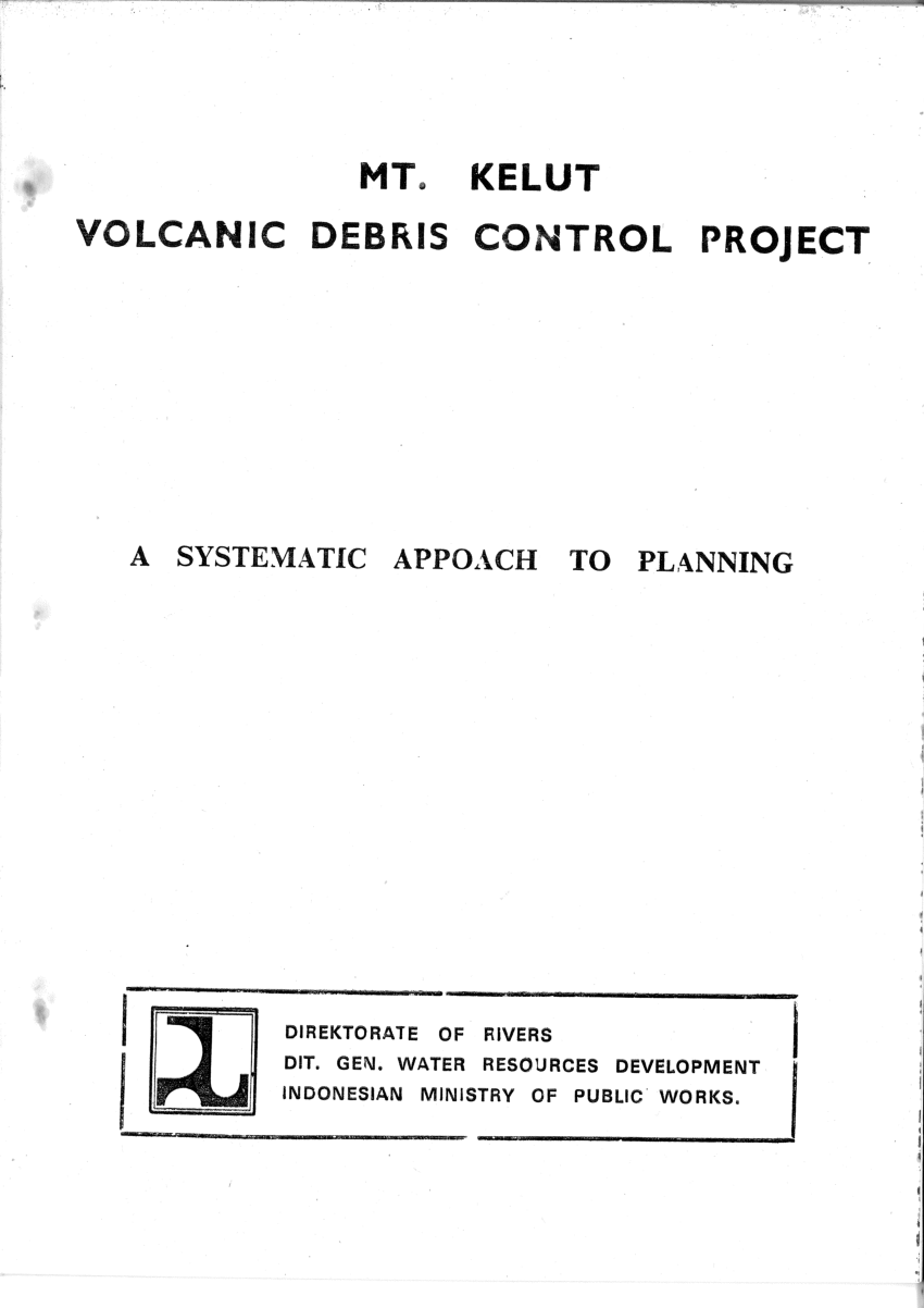 Pdf Mt Kelut Volcanic Debris Control Planning 1979 Brantas Java