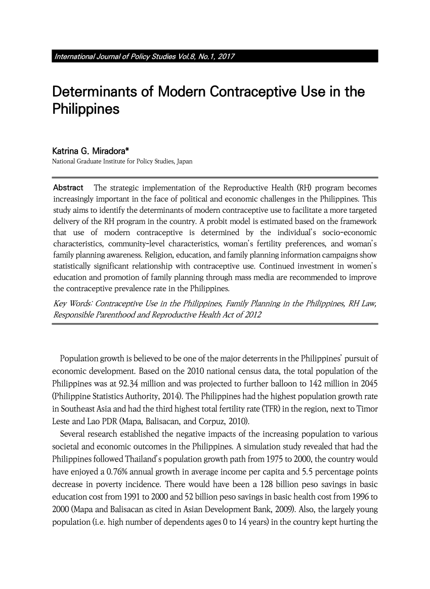 research proposal on contraceptive use pdf