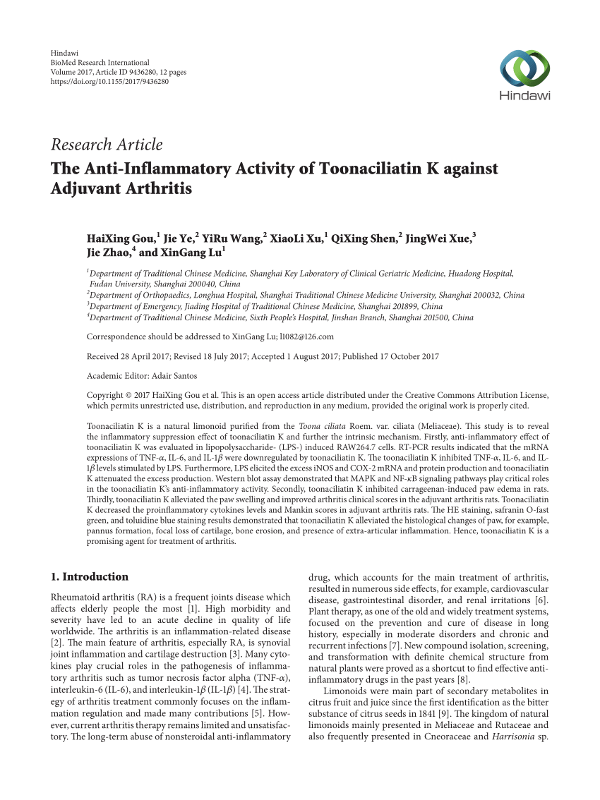 thesis on anti inflammatory activity pdf