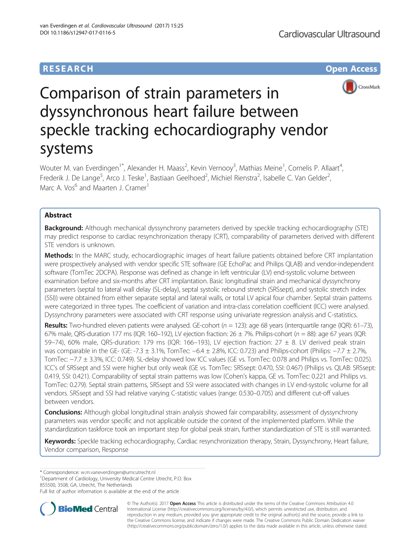 Additive Prognostic Value of Echocardiographic Global Longitudinal and  Global Circumferential Strain to Electrocardiographic Criteria in Patients  With Heart Failure Undergoing Cardiac Resynchronization Therapy