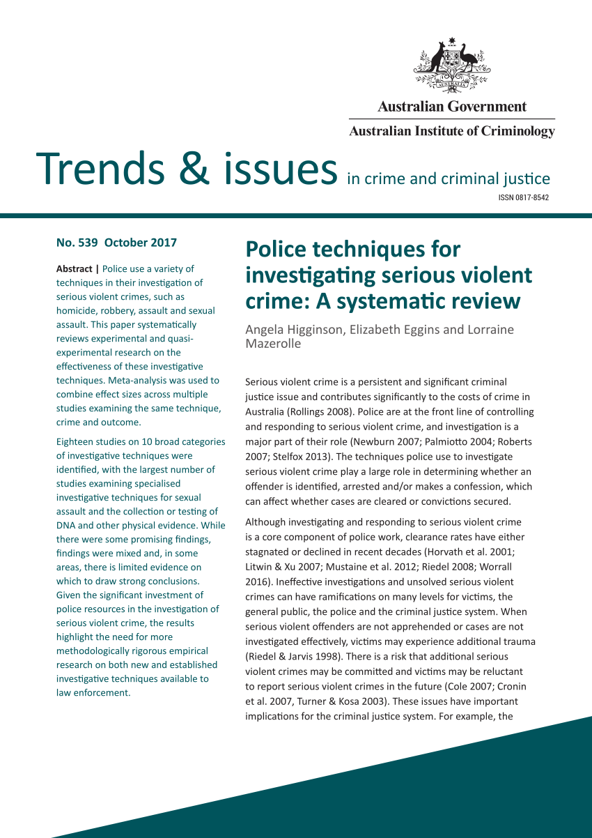 criminal justice trends evaluation paper