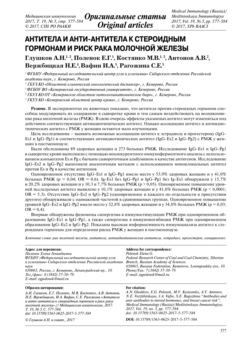 PDF) Antibodies and anti-antibodies to steroid hormones, and breast cancer  risk