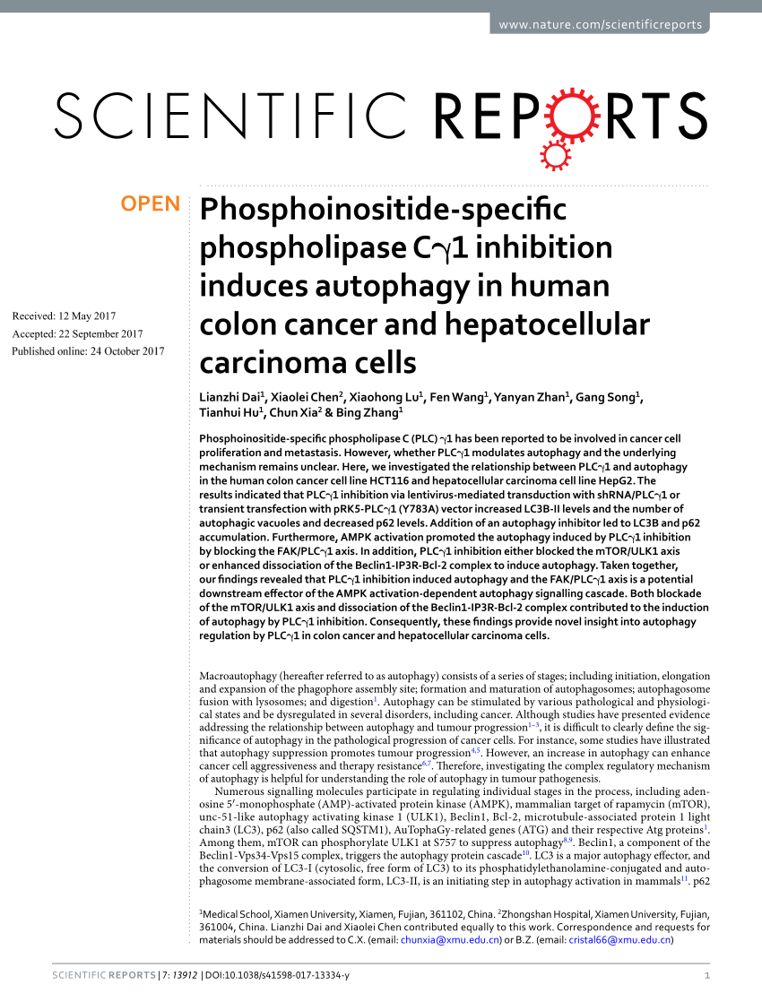 (PDF) Phosphoinositide specific phospholipase Cγ1 