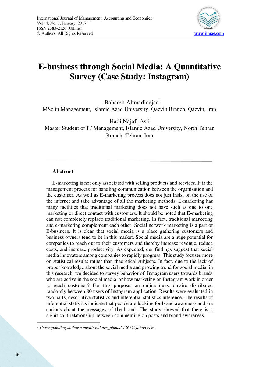 quantitative research questions examples about social media