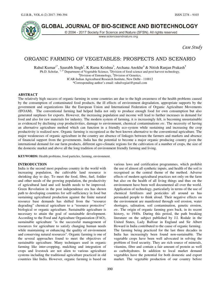 research paper on organic farming pdf