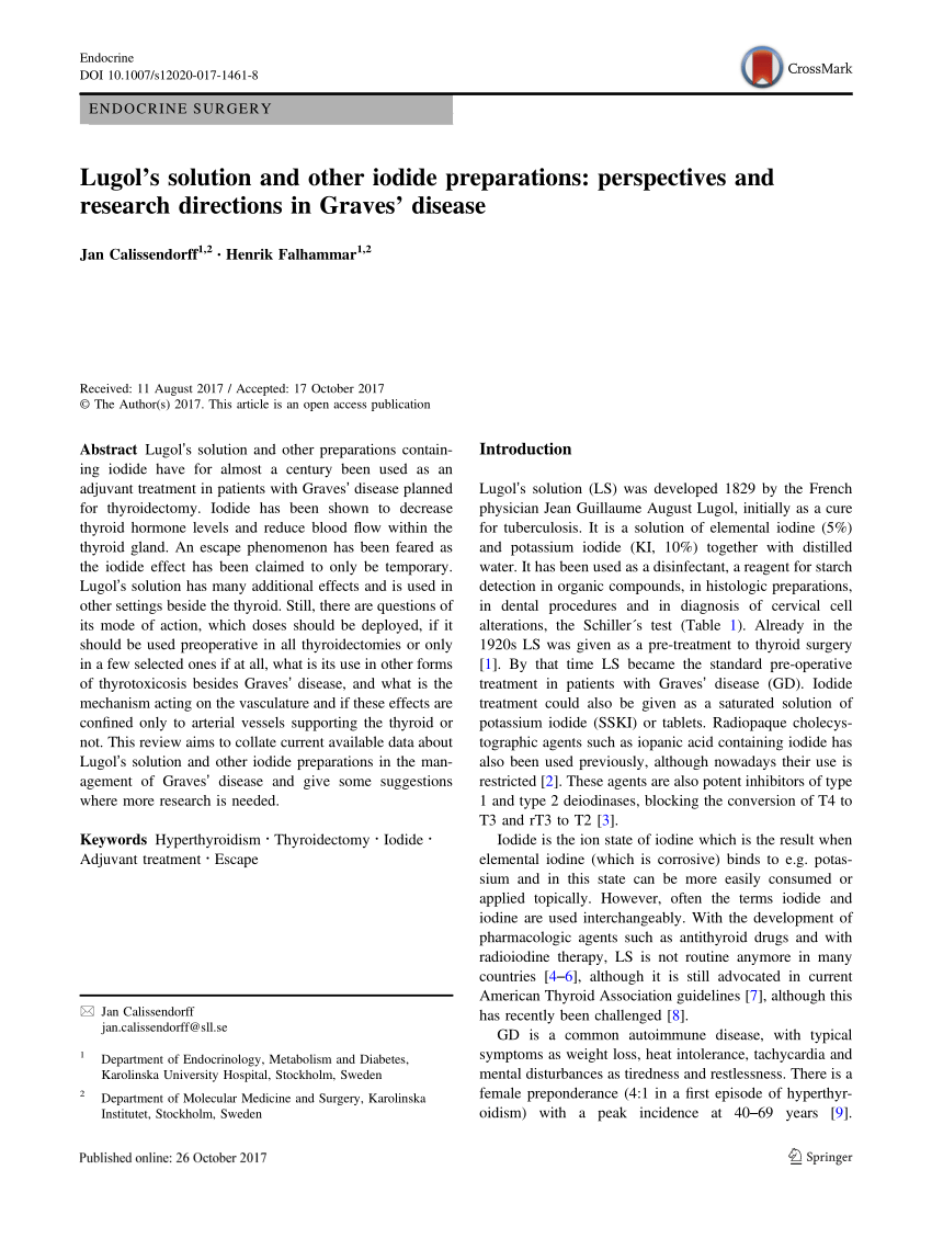 lugols iodine dosage