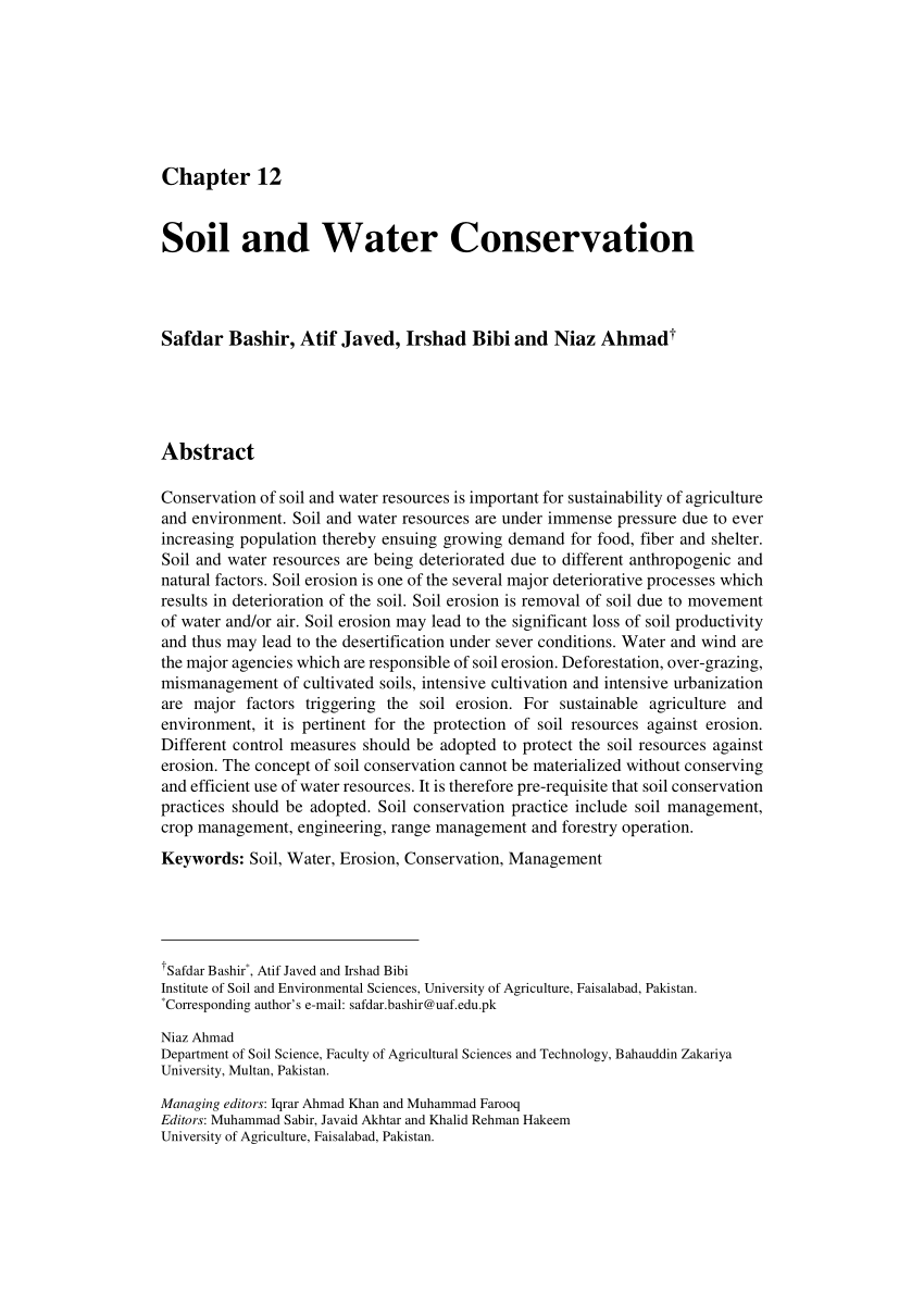 research paper on soil conservation pdf