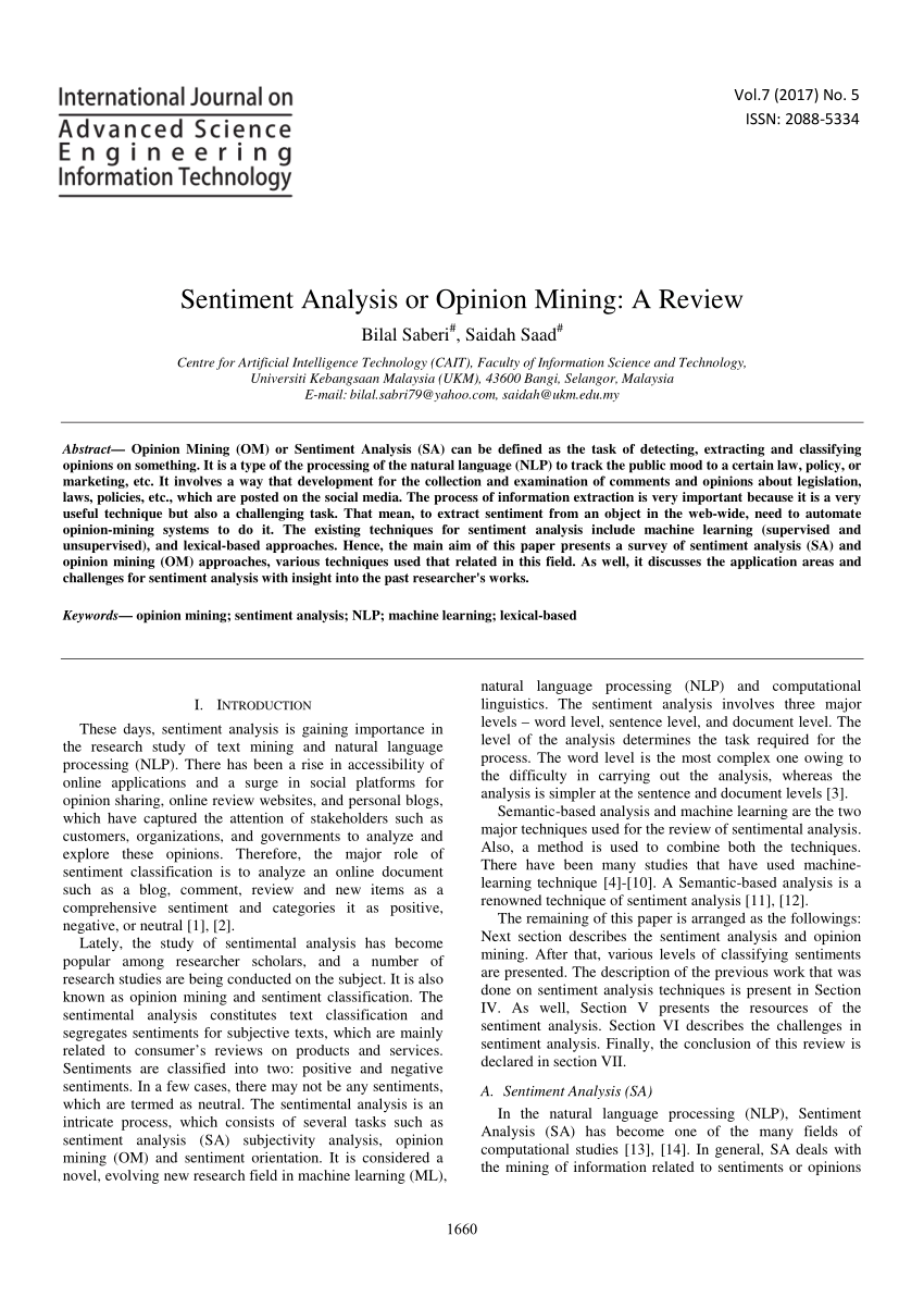 Pdf Sentiment Analysis Or Opinion Mining A Review