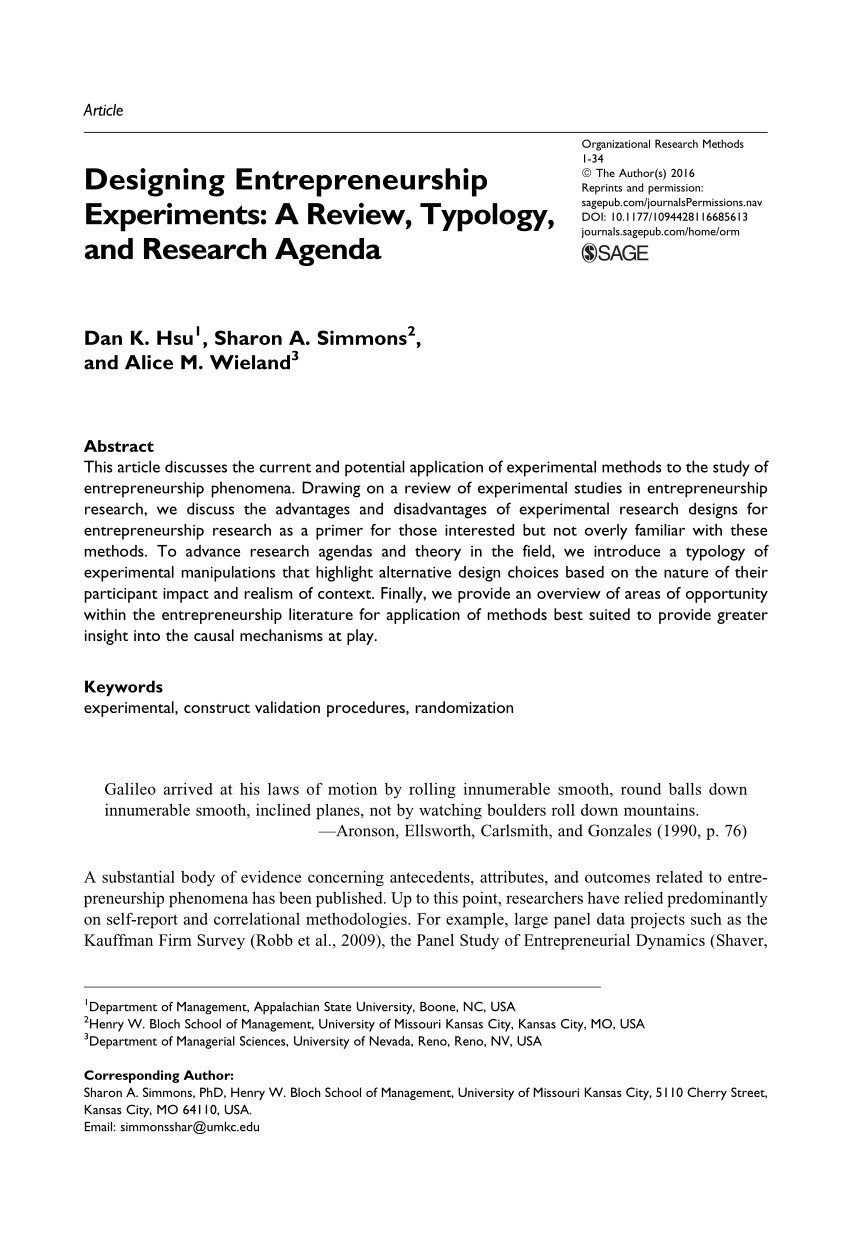 experimental research articles pdf