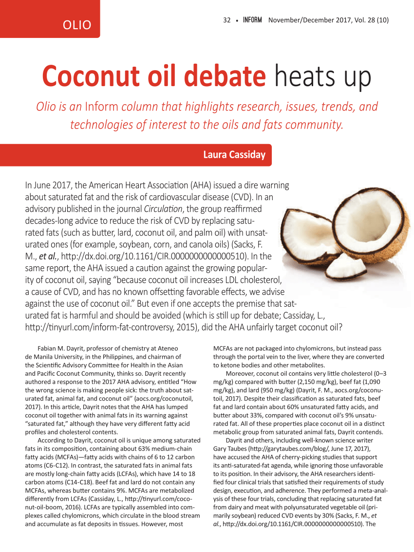 literature review on coconut oil pdf