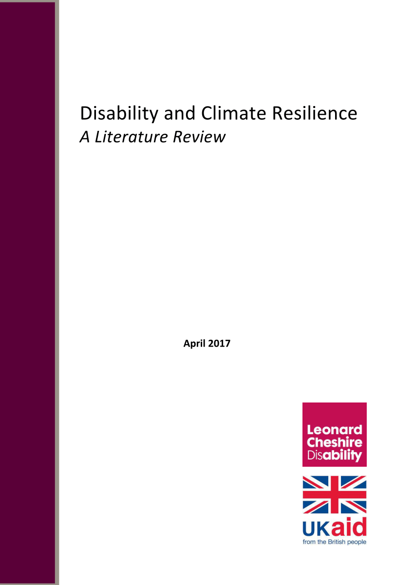 PDF) Disability and Climate Resilience: A literature review