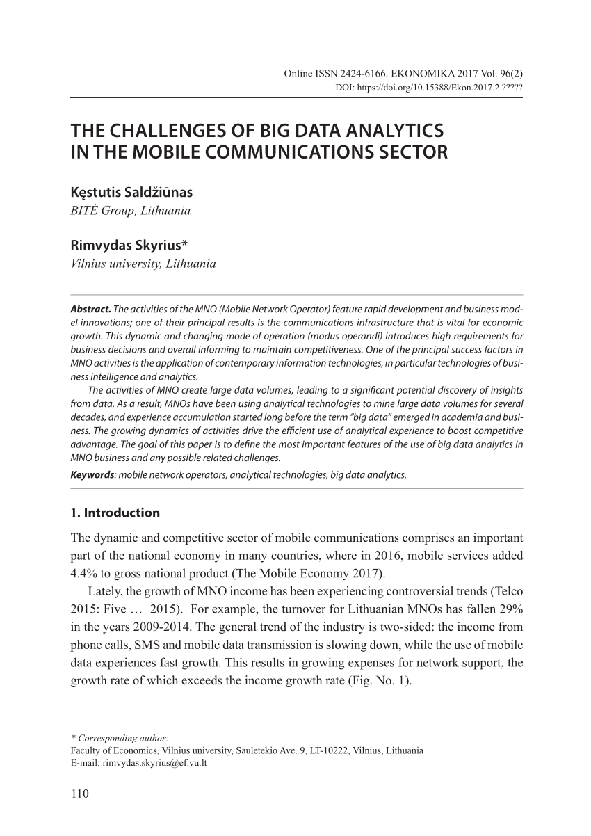 big data analytics in mobile networking research paper