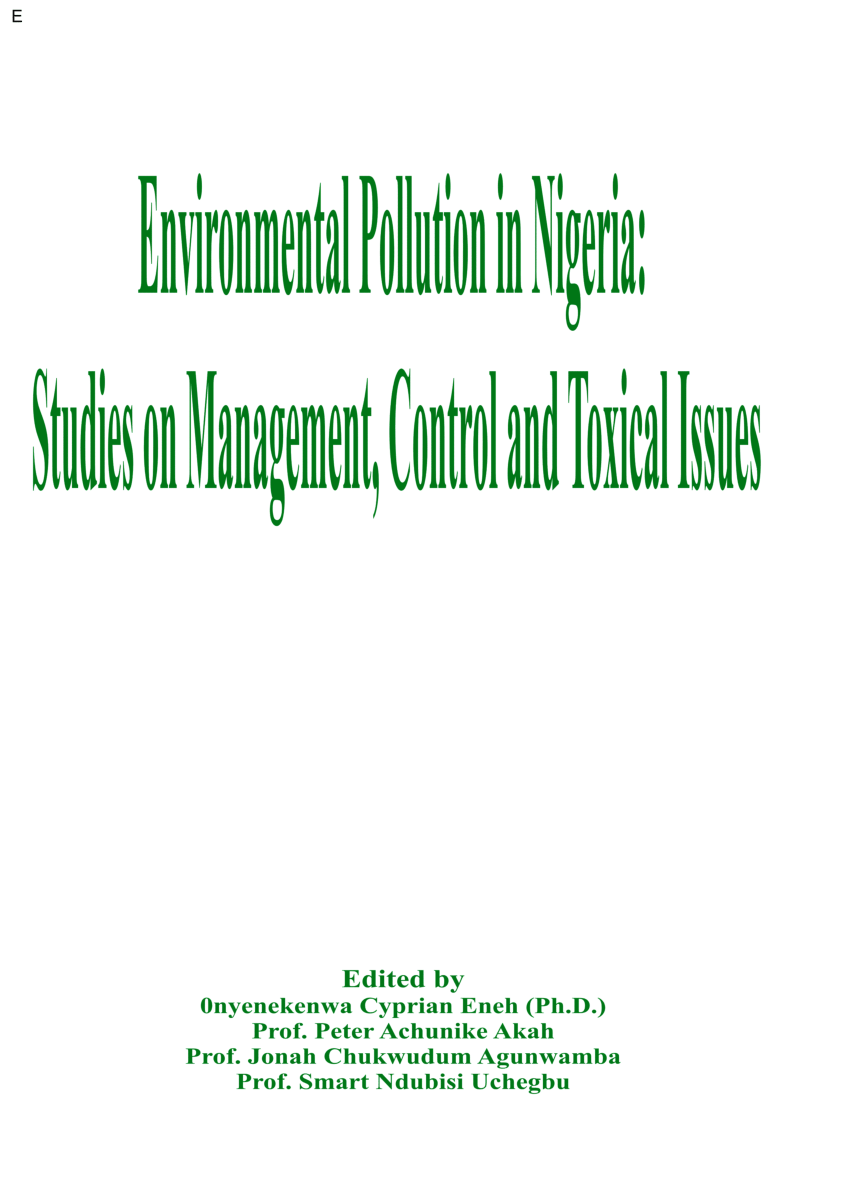 literature review on environmental pollution in nigeria
