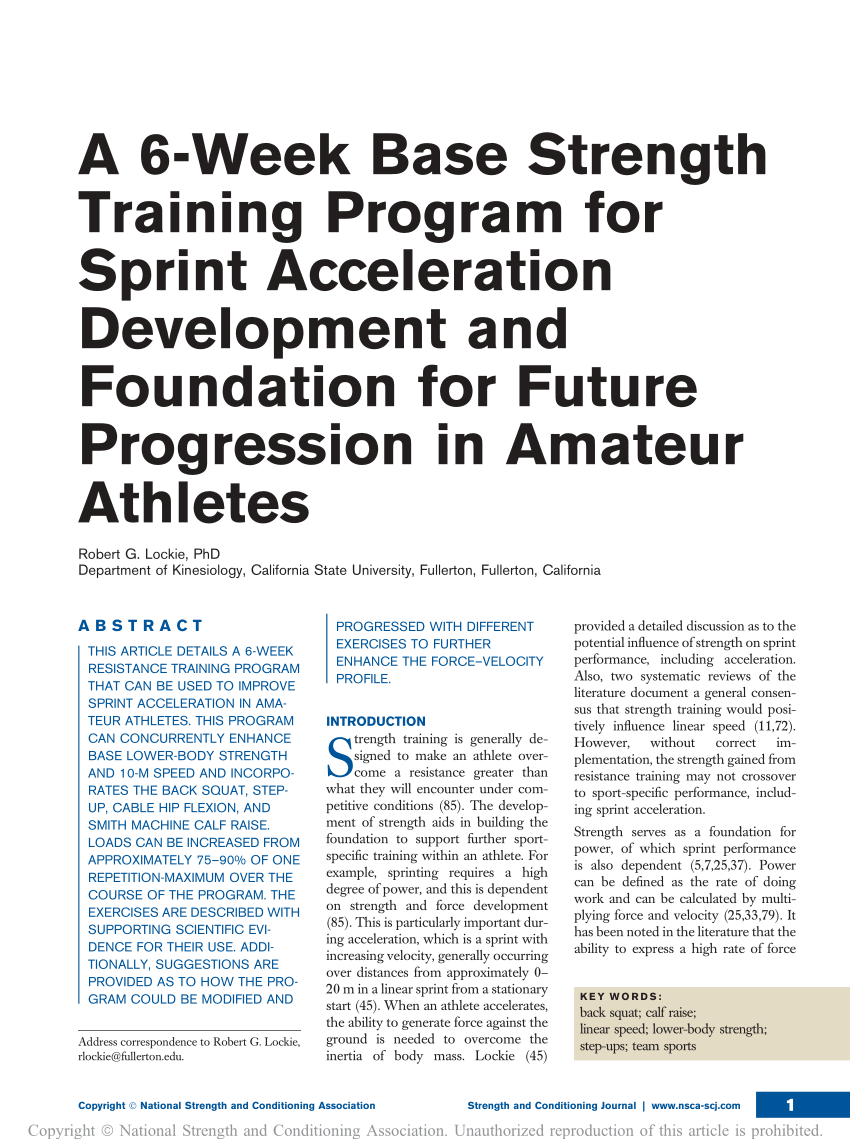 training schedule for amateur sportsmen