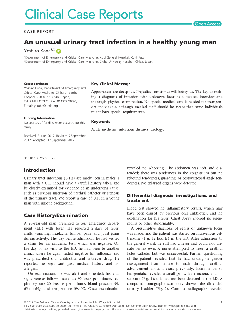 case study about urinary tract infection