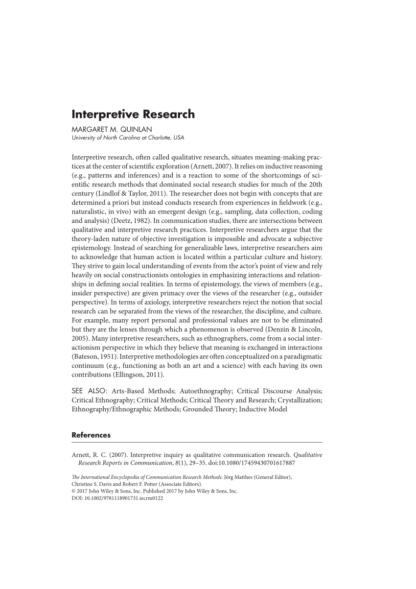 research interpretation