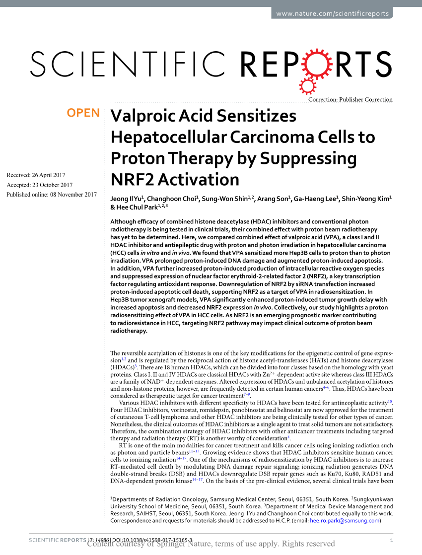 PDF) Valproic Acid Sensitizes Hepatocellular Carcinoma Cells to 