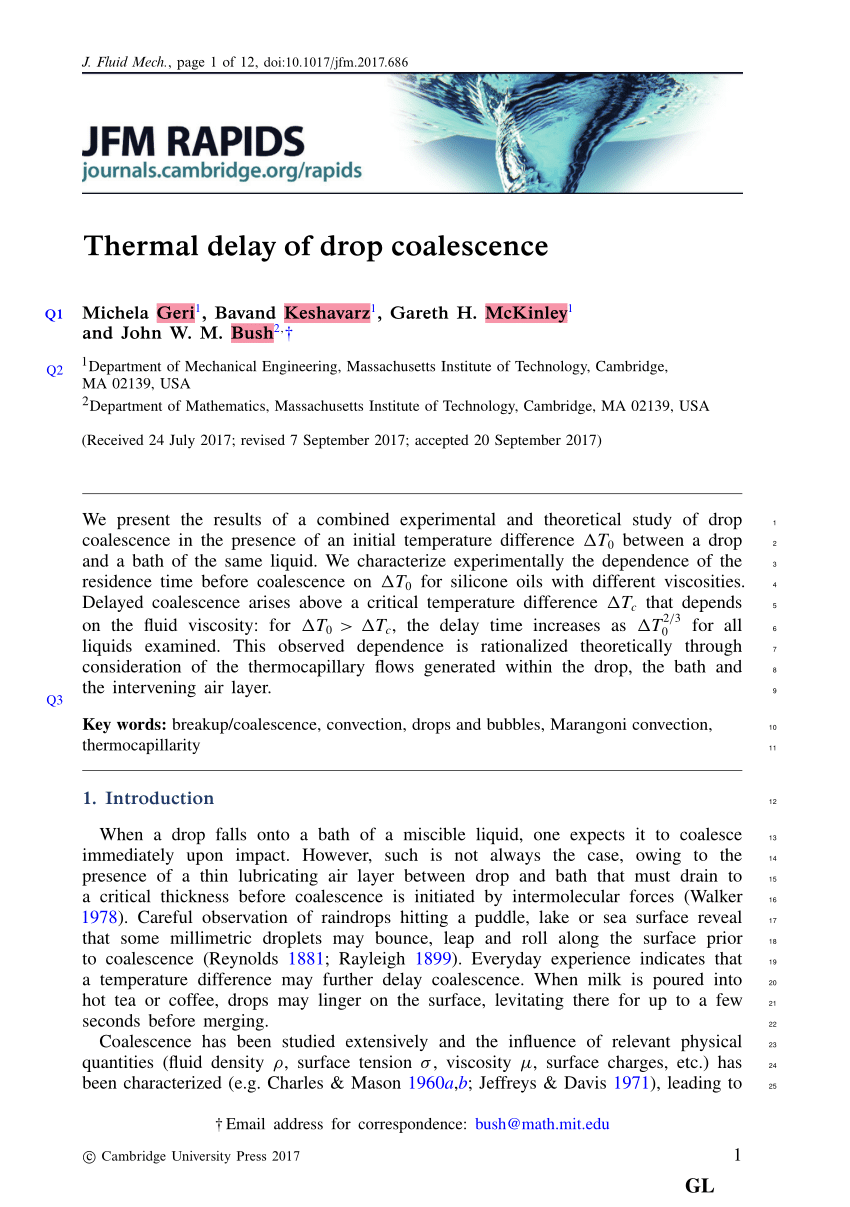 PDF Thermal delay of drop coalescence