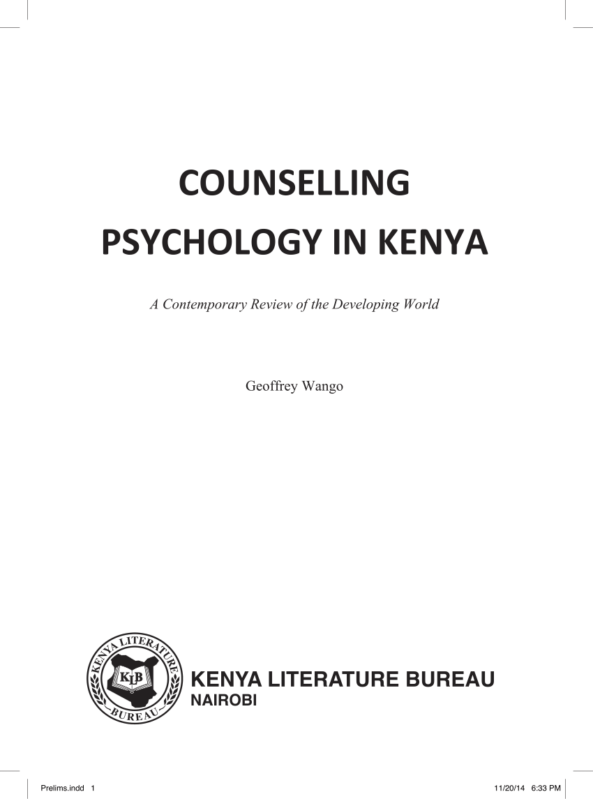 phd in counselling psychology in kenya
