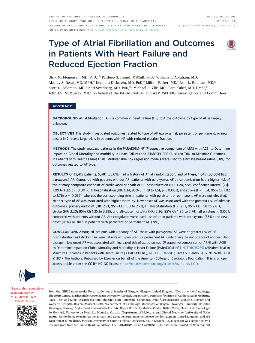 case study heart failure with atrial fibrillation