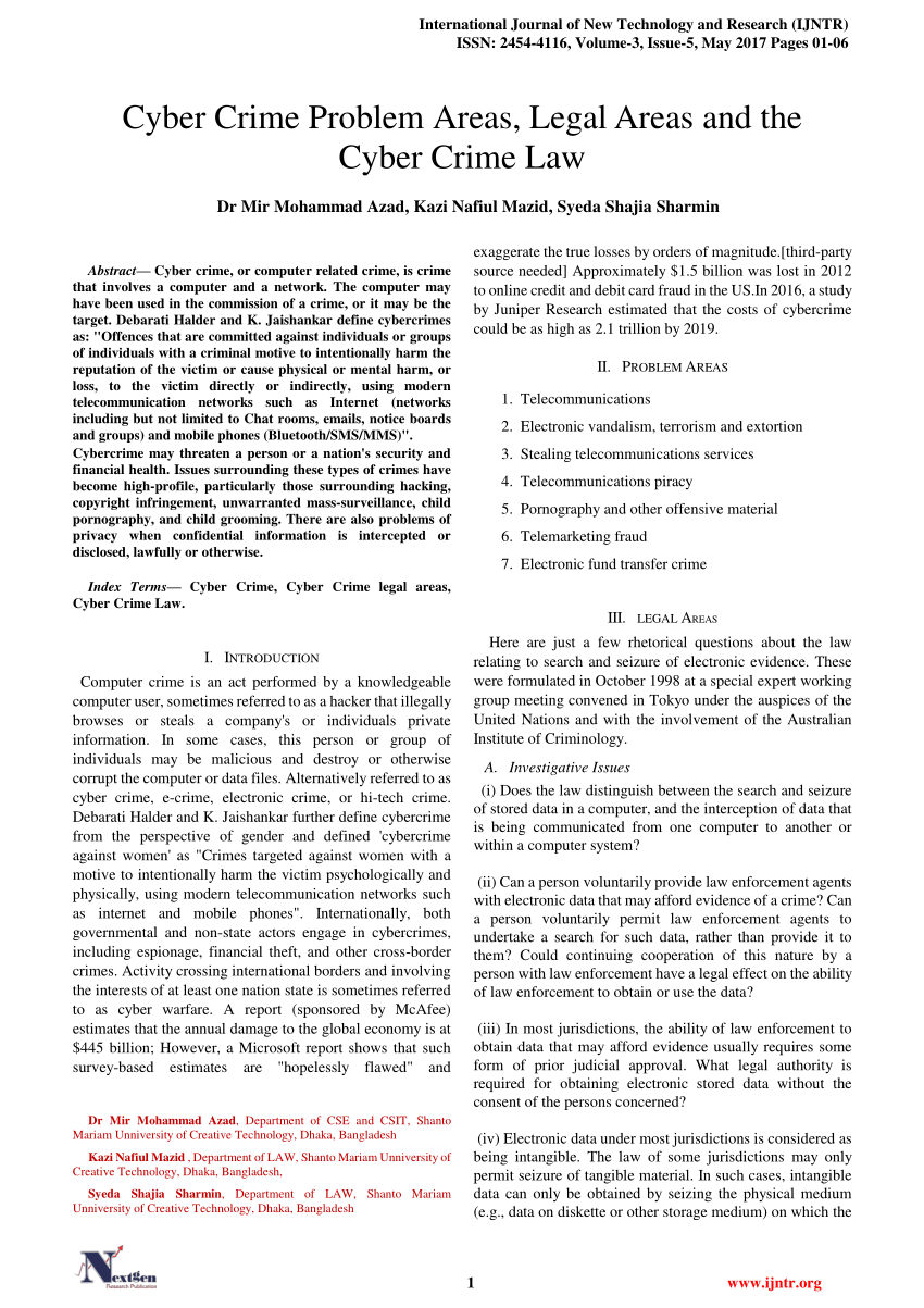 cyber law research paper pdf