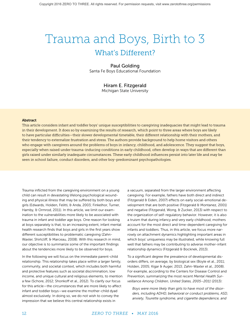 PDF) Differential attachment responses of male and female infants to  frightening maternal behavior: Tend or befriend versus fight or flight?