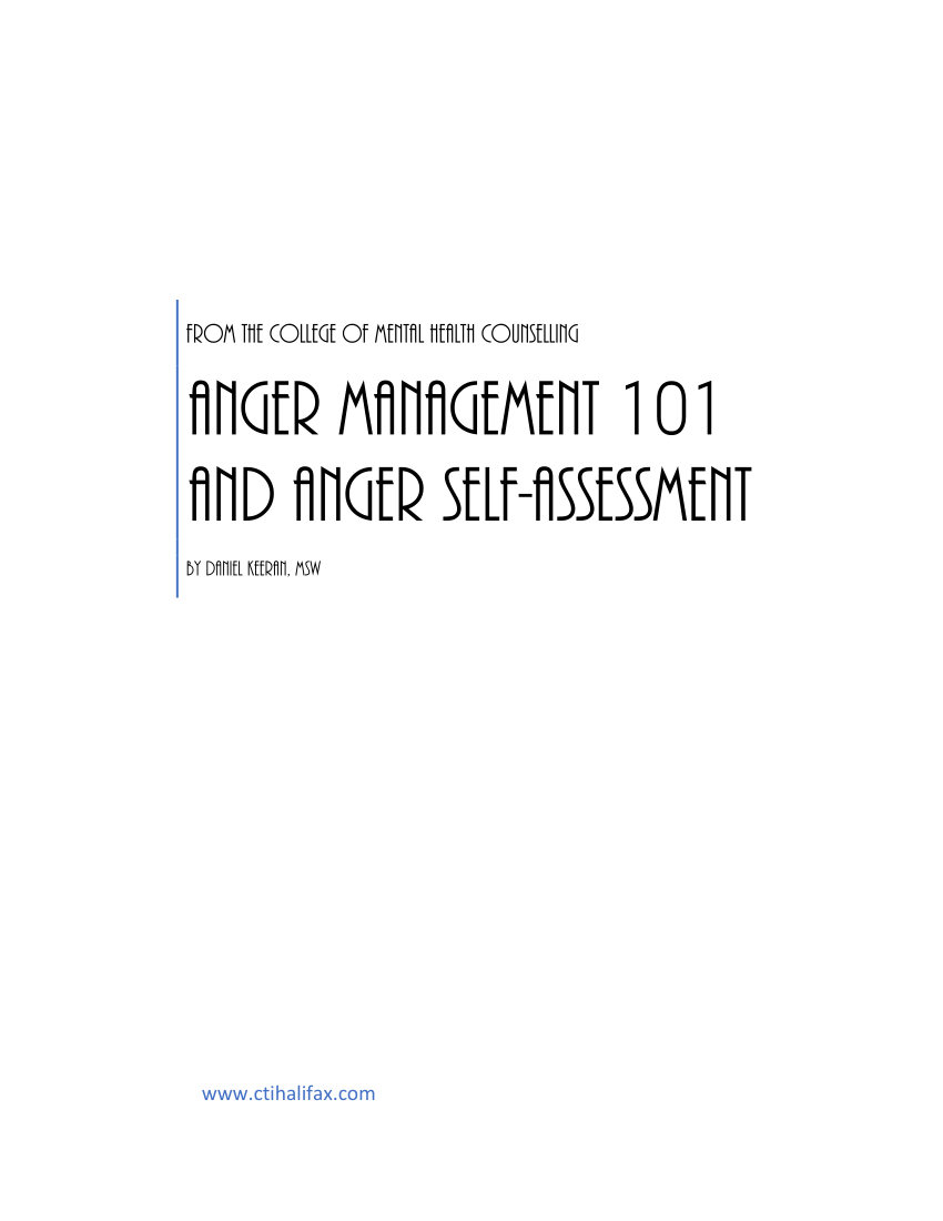  PDF Anger Management 101 And Anger Self Assessment