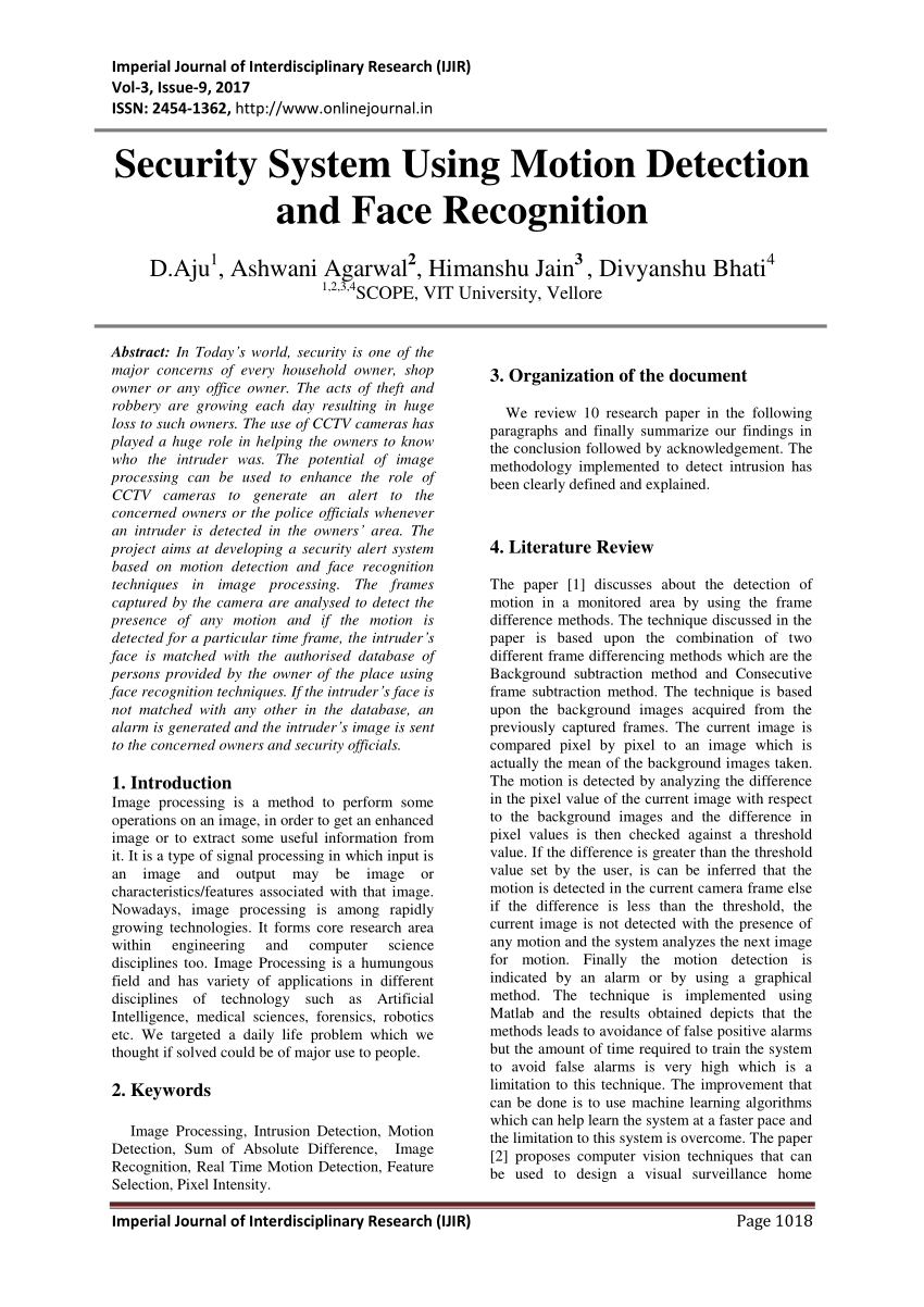 research papers of face recognition