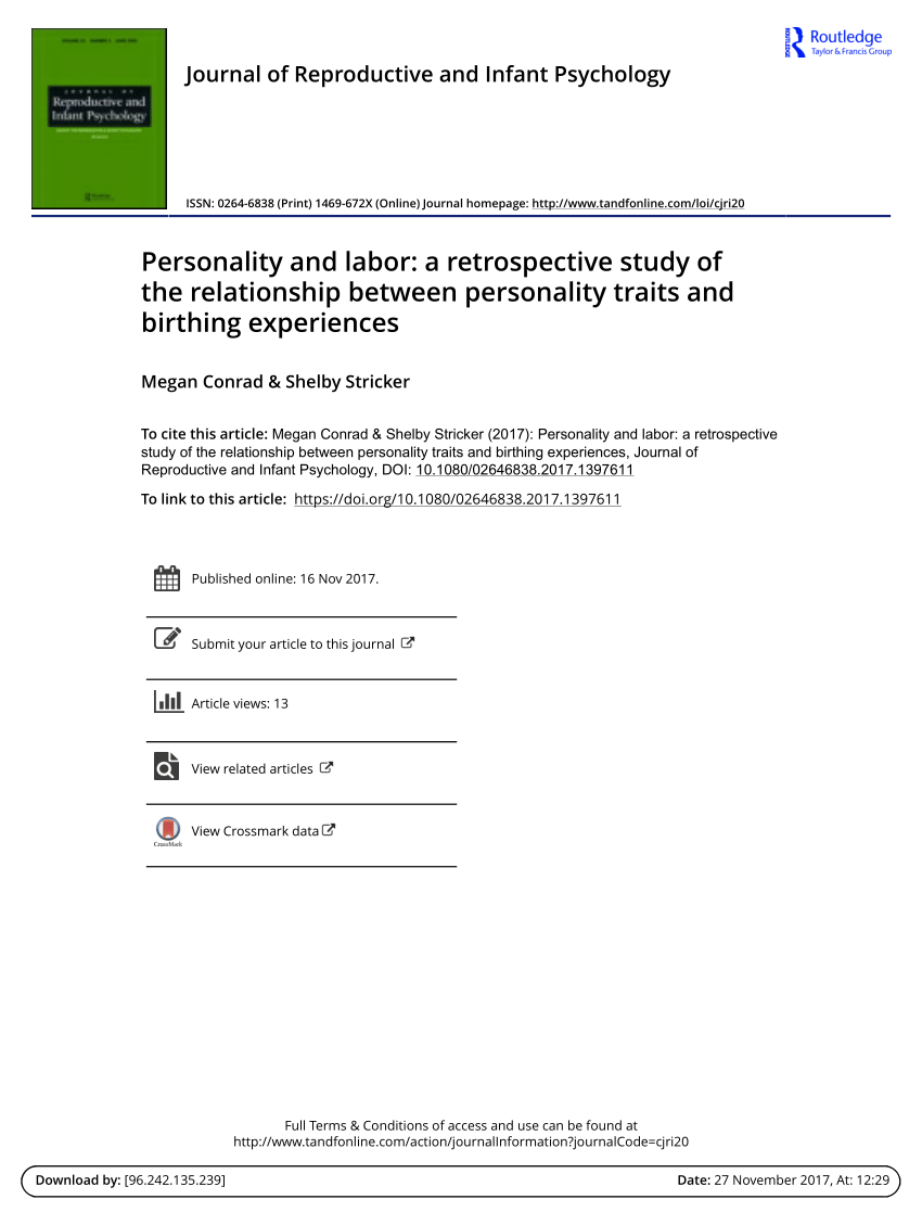 retrospective analysis of personality