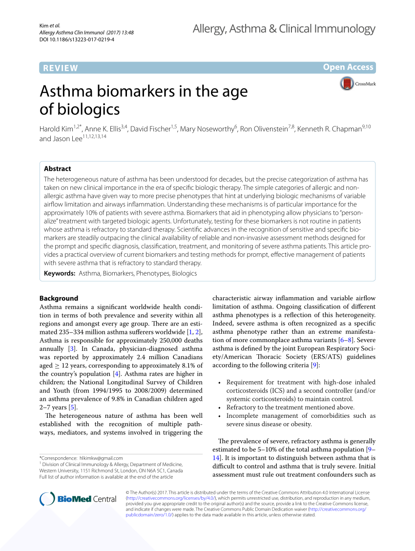 asthma research paper pdf